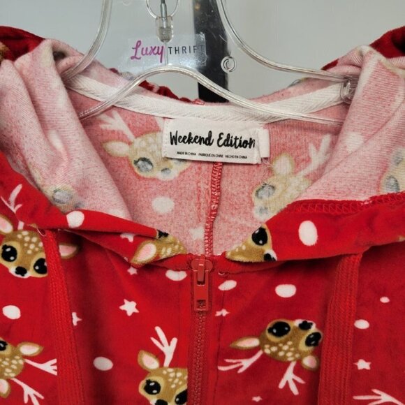 Weekend Edition Womens Reindeer The Softest Onesie  size xs - Picture 3 of 4